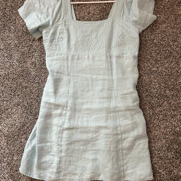 Madewell 100% Linen dress, size 8, light blue - Picture 3 of 9